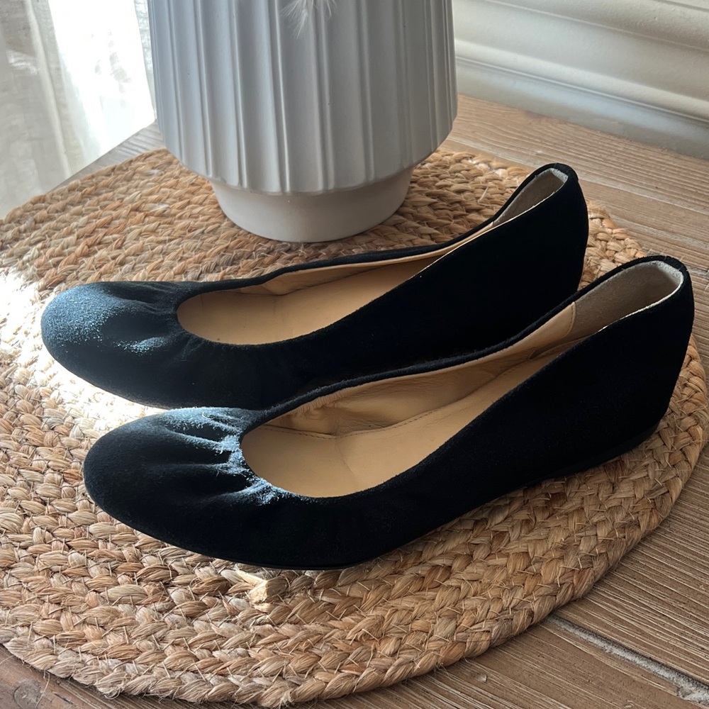 J. Crew Elegant Black Velvet Flats - Picture 4 of 5